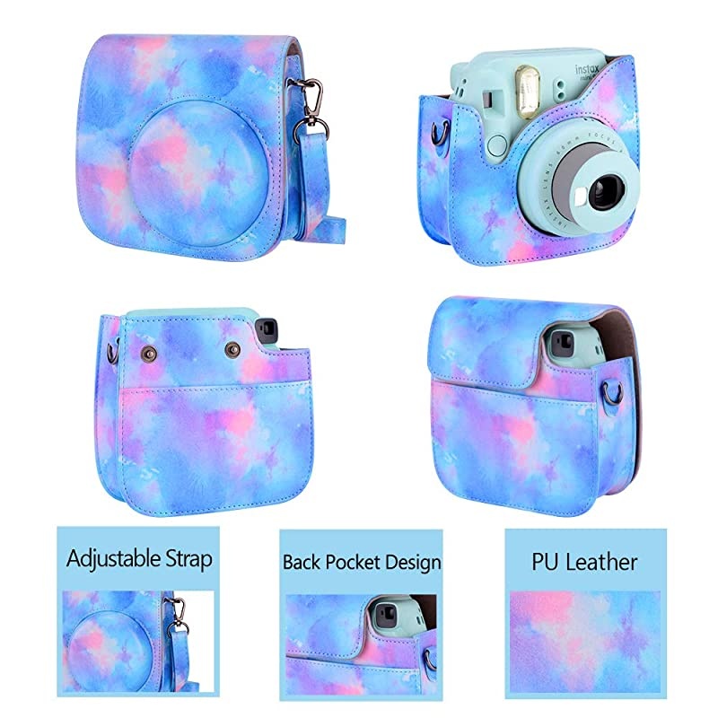 Instax Mini 9 Camera Accessories Bundles Compatible with Fujifilm Instax Mini 9 Mini 8 Mini 8+ Camera with Mini 9 Case,108 Photos Mini Photo Album,etc. (Fantasy Paint,14 Items)