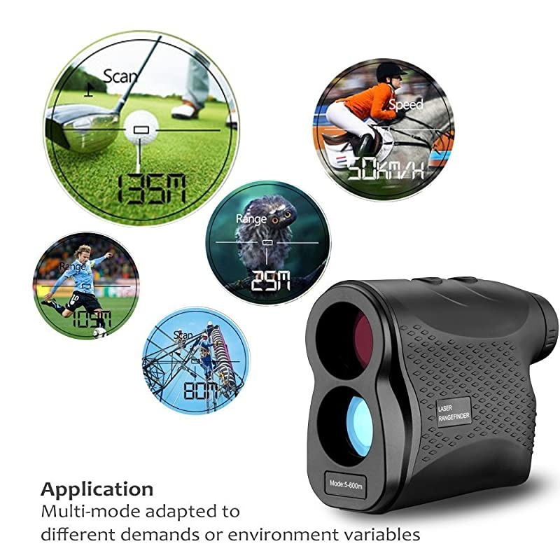 Laser Rangefinder,6X Magnification 656 Yards Waterproof Laser Range finder for Hunting and Golf with Accurate Range Scan, Slope, Pinseeker, Fog, Speed and Distance Measure
