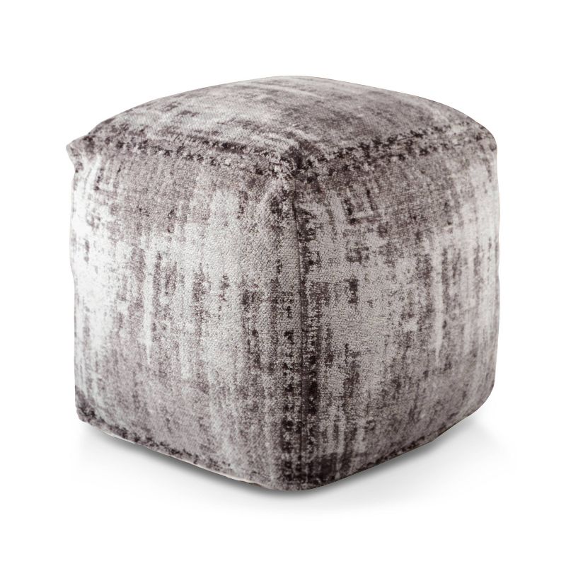 Hazel Square Pouf Gray - Steve Silver Co.