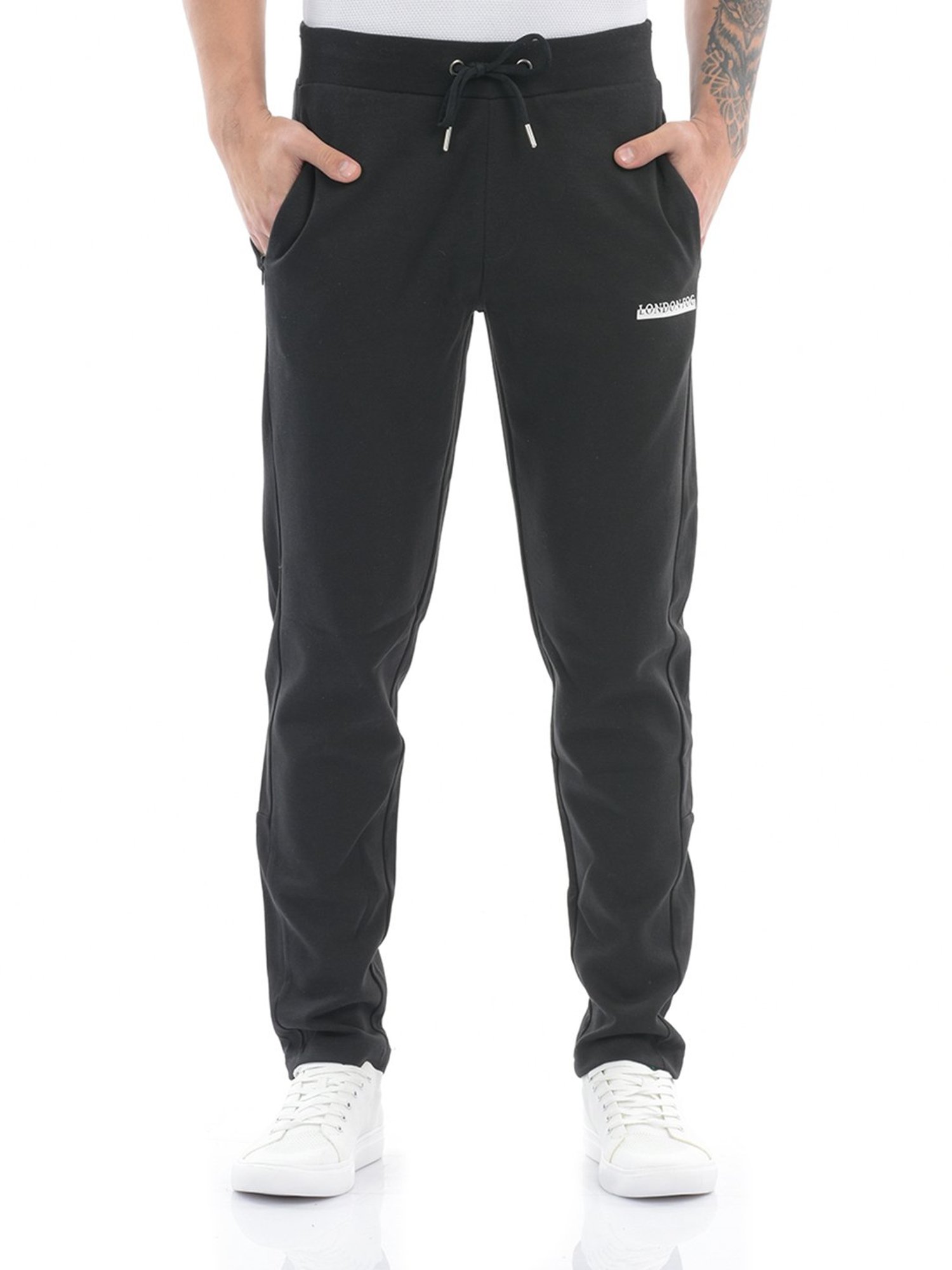 London Fog Black Regular Fit Sweatpants