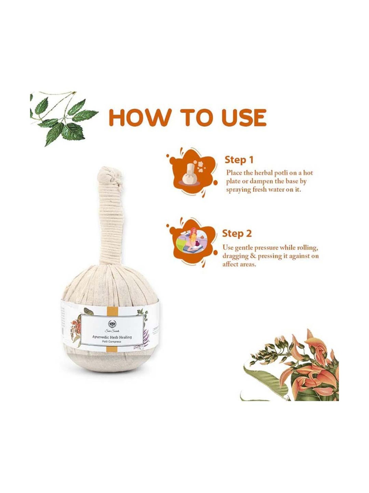 Seer Secrets Ayurvedic Herb Healing Potli Compress - 160 gm