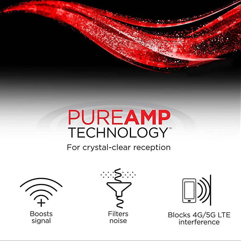 4Way TV Antenna Amplifier Splitter Clears Up Pixelated LowStrength Channels Distributes Signal to Multiple TVs 501006MHz Low Noise Antenna Signal Booster HD Digital VHF UHF Indoor 34479