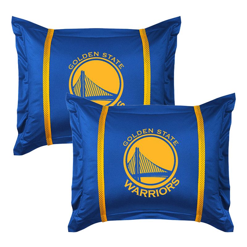 2pc NBA Pillow Sham Set Basketball Team Logo Bedding Accessories - Golden State Warriors..
