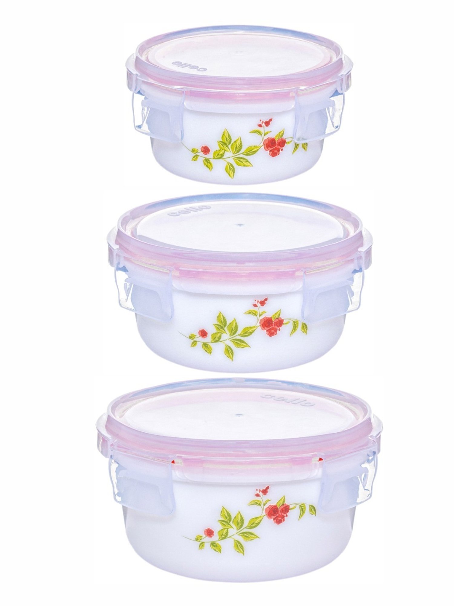 Cello White Opalware Storage Container - Set of 3
