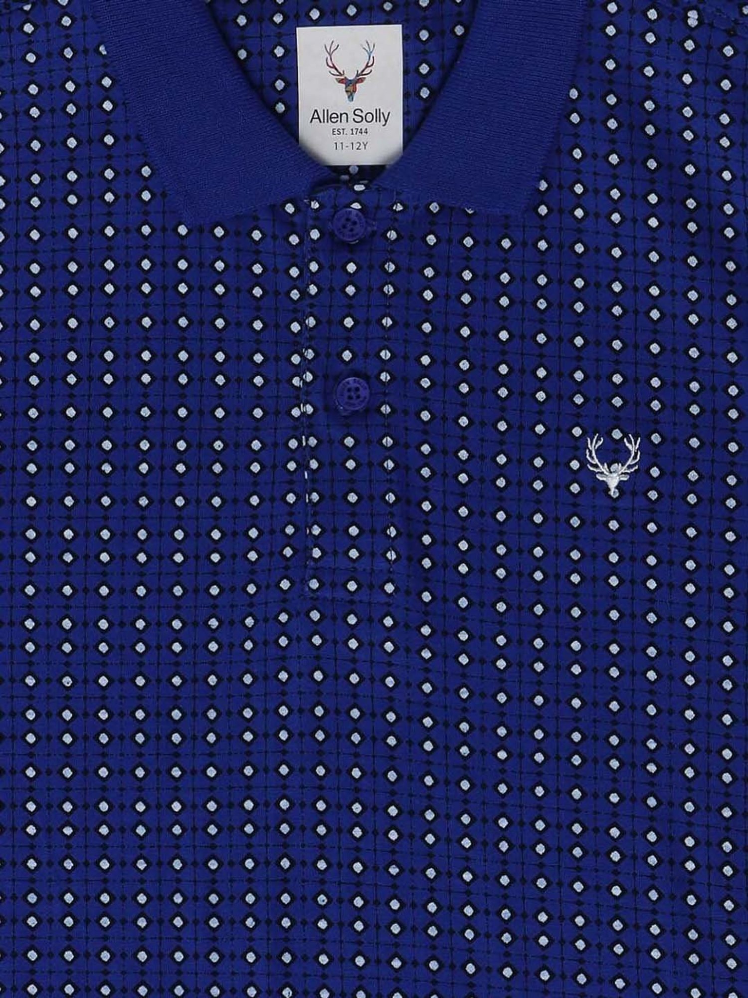 Allen Solly Junior Yellow Logo Print Polo T-Shirt