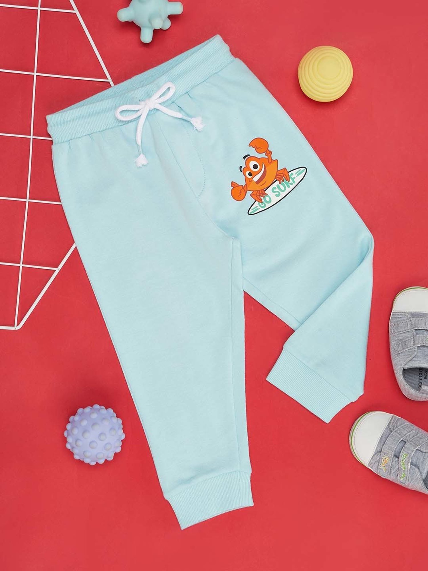 Ed-a-Mamma Baby Multicolor Printed Joggers (Pack Of 3)