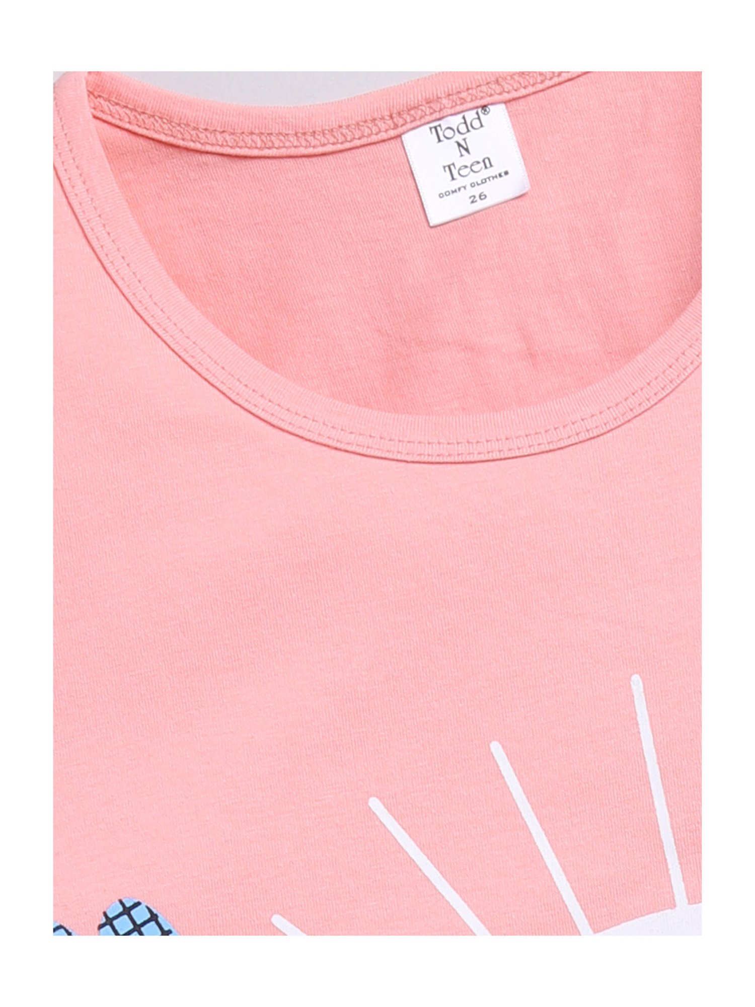 Berrytree Organic Girls Blue Cotton Clouds Print Night Suits