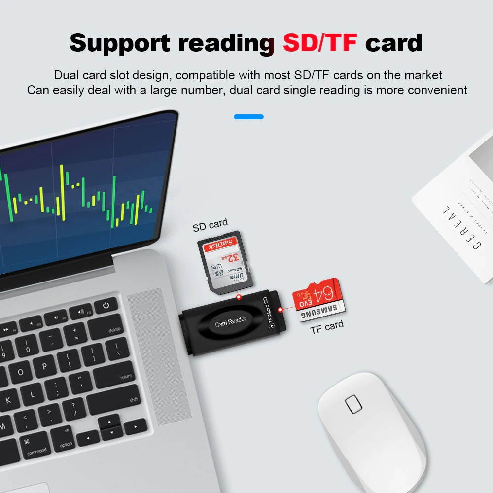 Misskit usb 3.0 multi Smart memory card reader adapter mini cardreader for micro SD/TF microsd computer Laptop