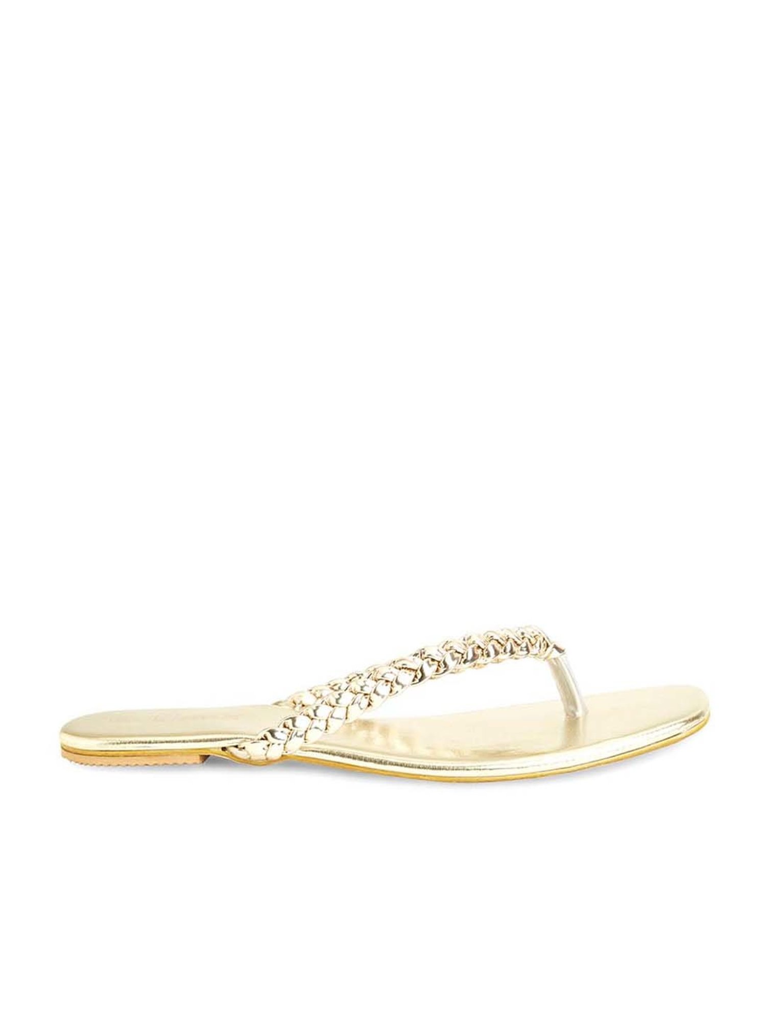 Kiana Women's Gold Thong Sandals