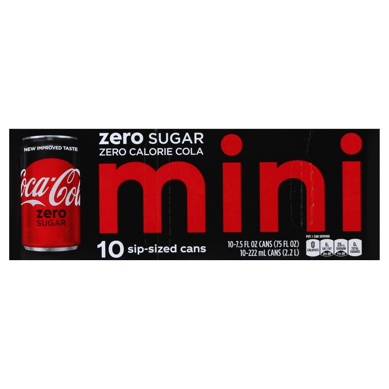 Coca-Cola Zero Sugar - 10pk/7.5 fl oz Mini-Cans