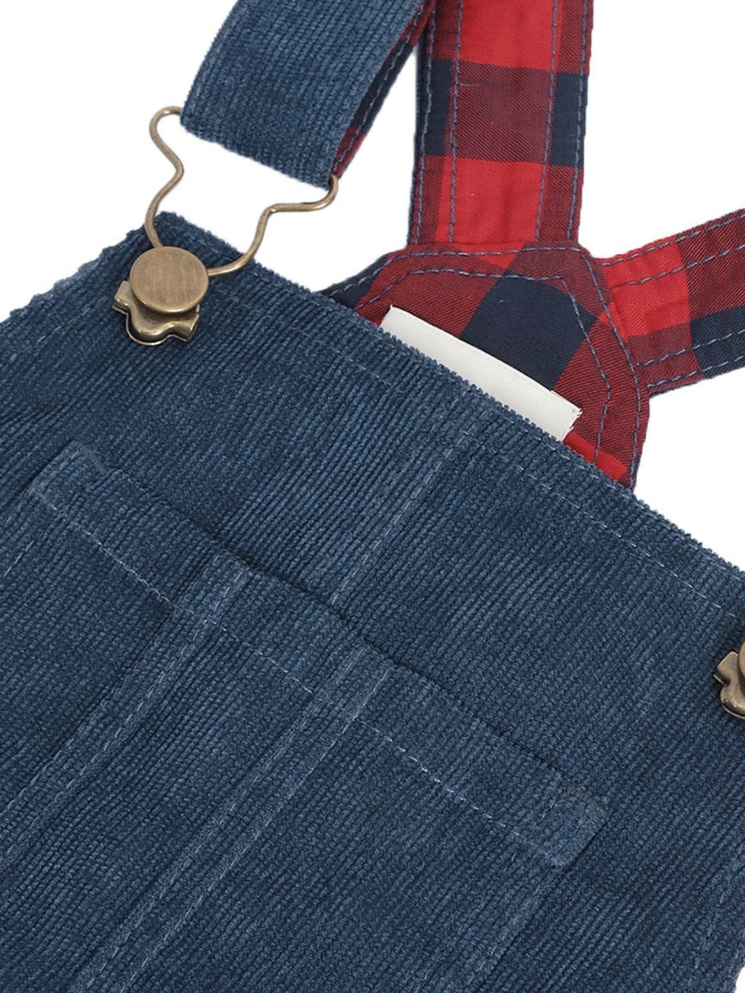 Cherry Crumble By Nitt Hyman Kids Blue Solid Dungaree