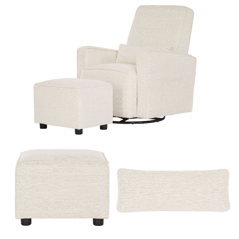 Babyletto Tuba Glider - Winter Gray Weave