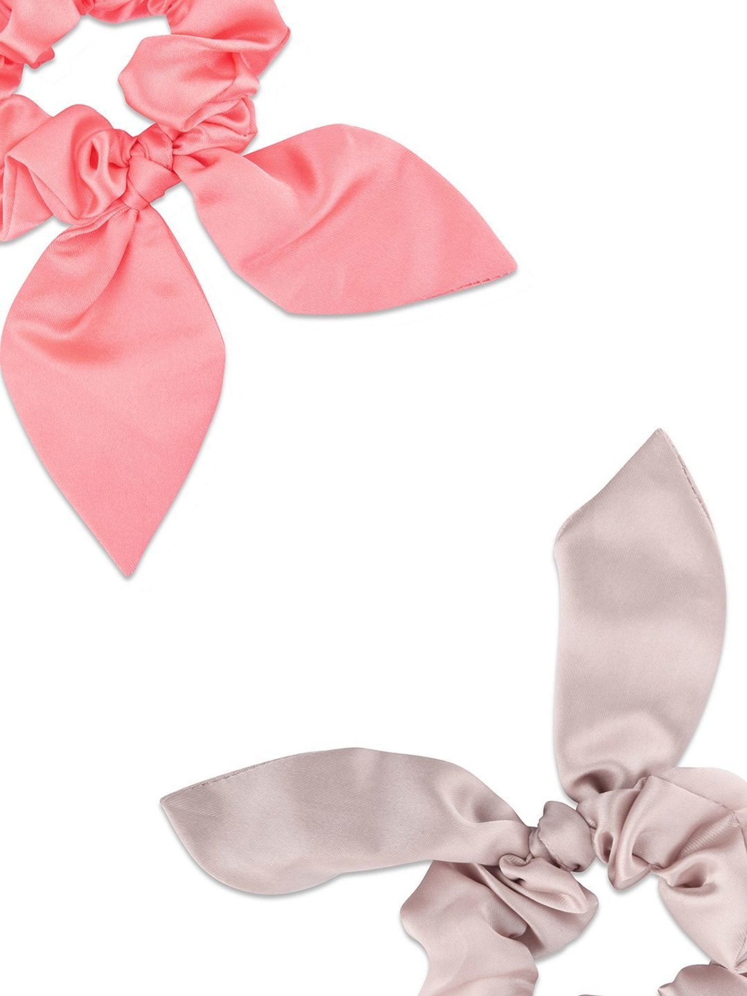 ToniQ White Printed Ponytail Holder Scrunchie