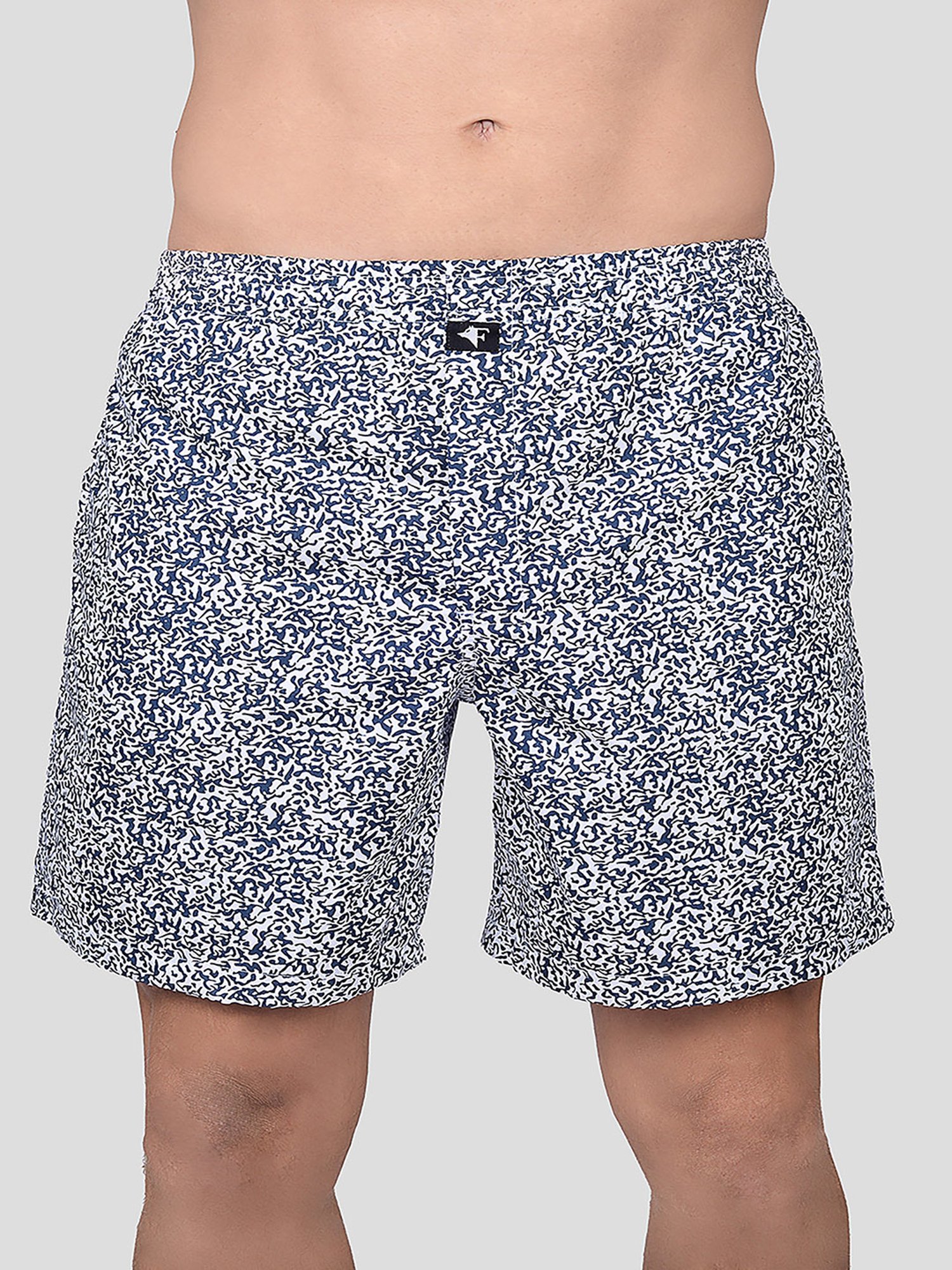Frenchie White Relaxed Fit Printed Boxers
