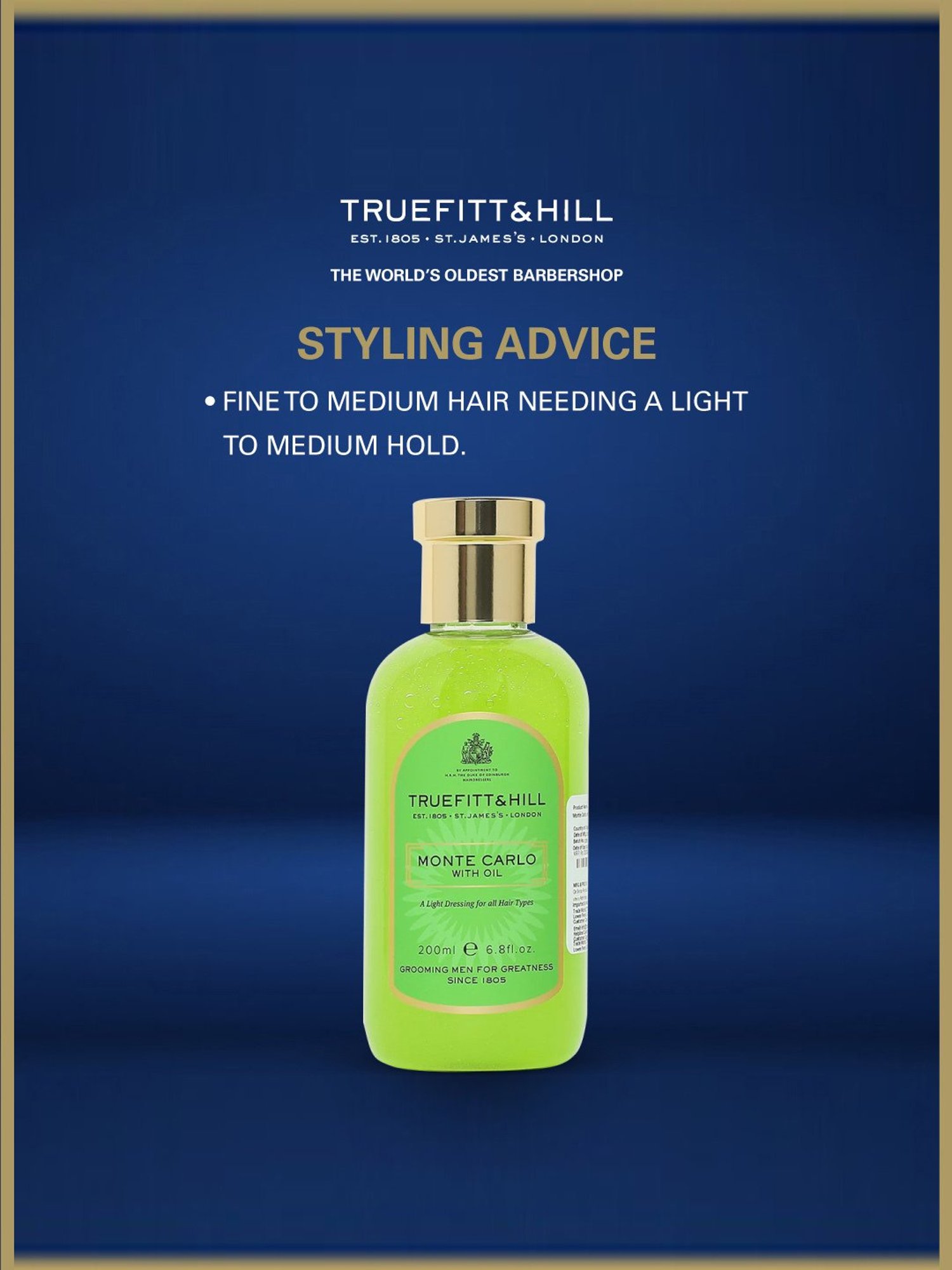 Truefitt & Hill Monte Carlo with Oil 200 ml for Men
