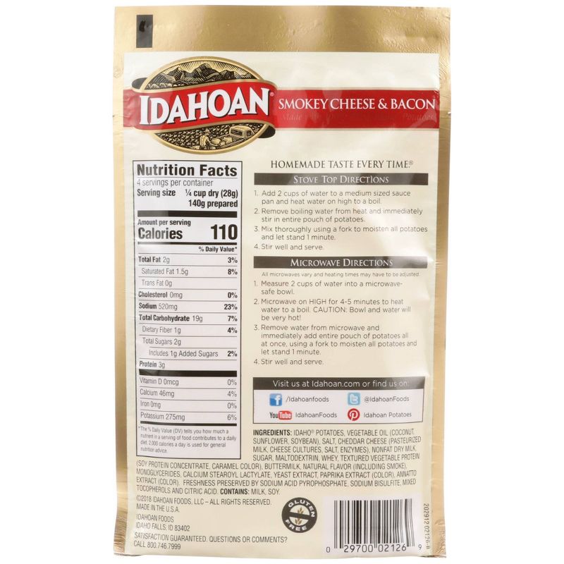 Idahoan Smokey Cheese & Bacon Mashed Potatoes - 4oz
