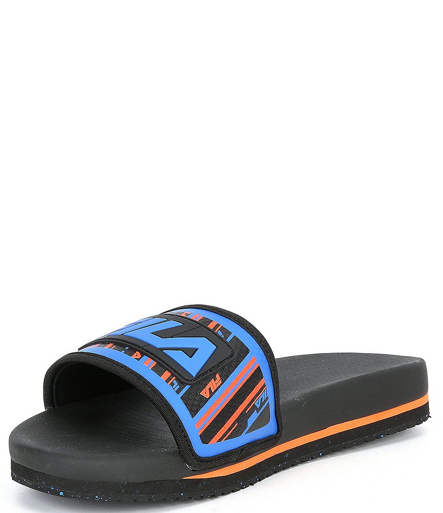 FILA Men's Lunar Logo Detail Pool Slides
