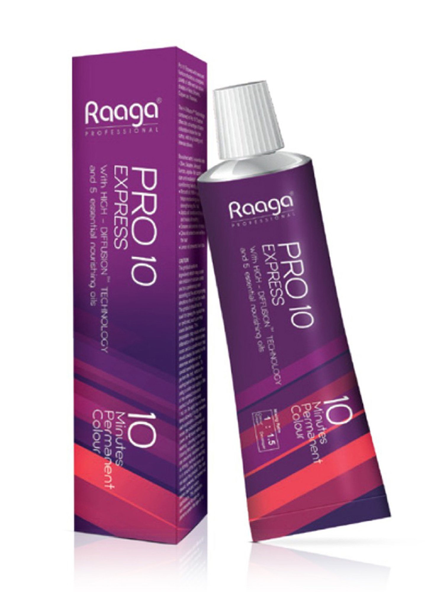 Raaga Professional Pro 10 Express 10 Minutes Permanent Colour Light Brown 5 - 90 gm