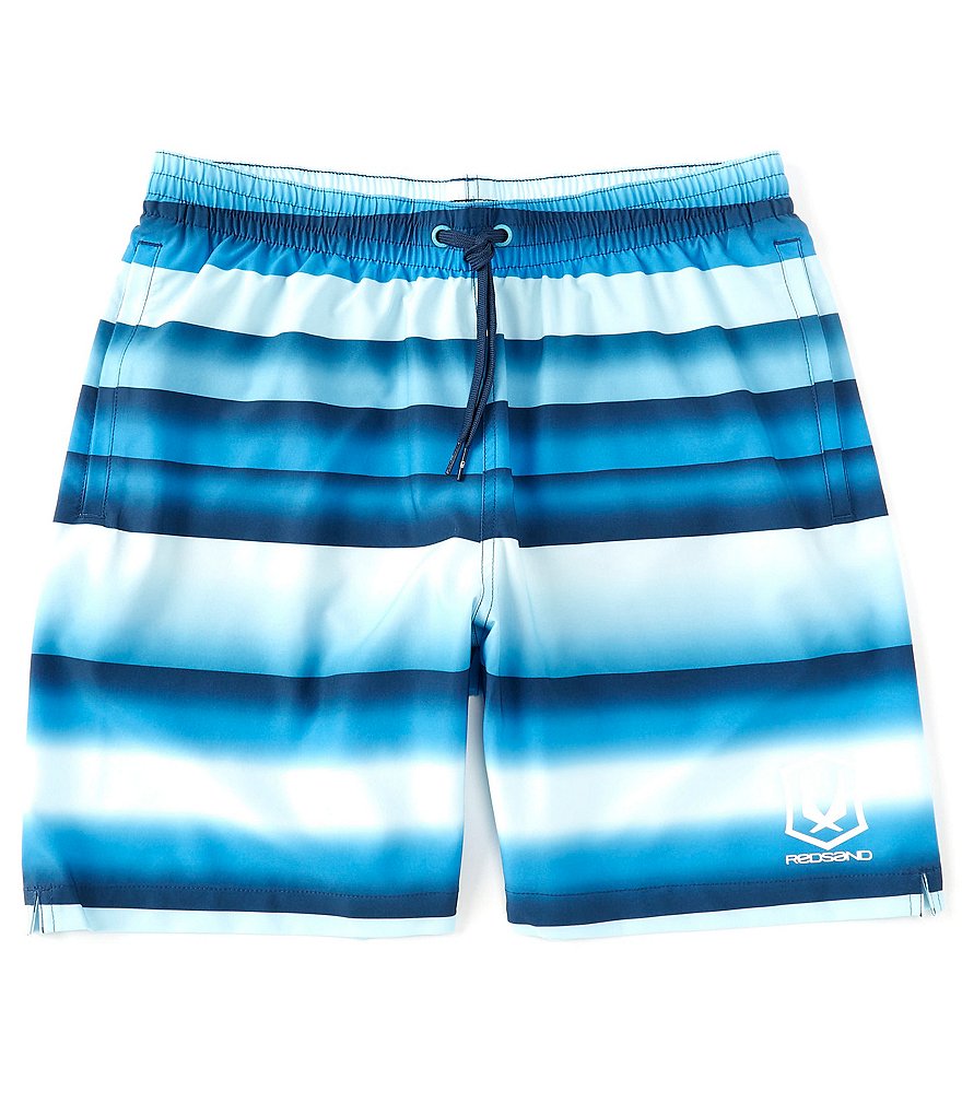 Redsand 7#double; Inseam Striped Volley Swim Trunks