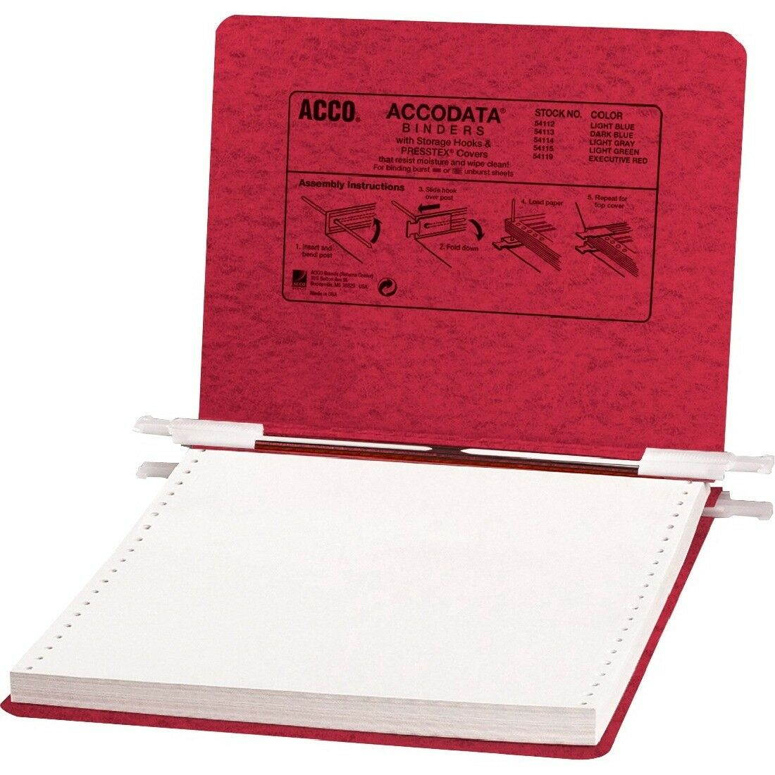 Acco Presstex Hanging Data Binder - 9.50" X 11" - Post Fastener - 6" Binder