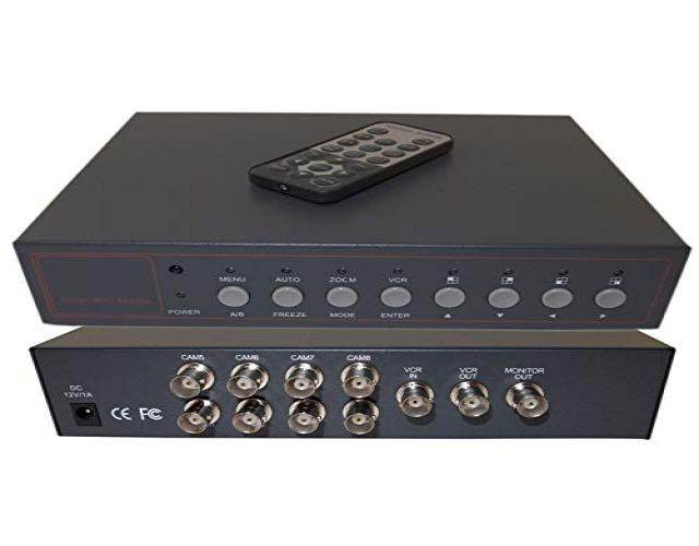 Evertech (CQ-208) Office Home Video Security Camera Cctv Color Quad Splitter Processor 8 Channel (8 Camera)