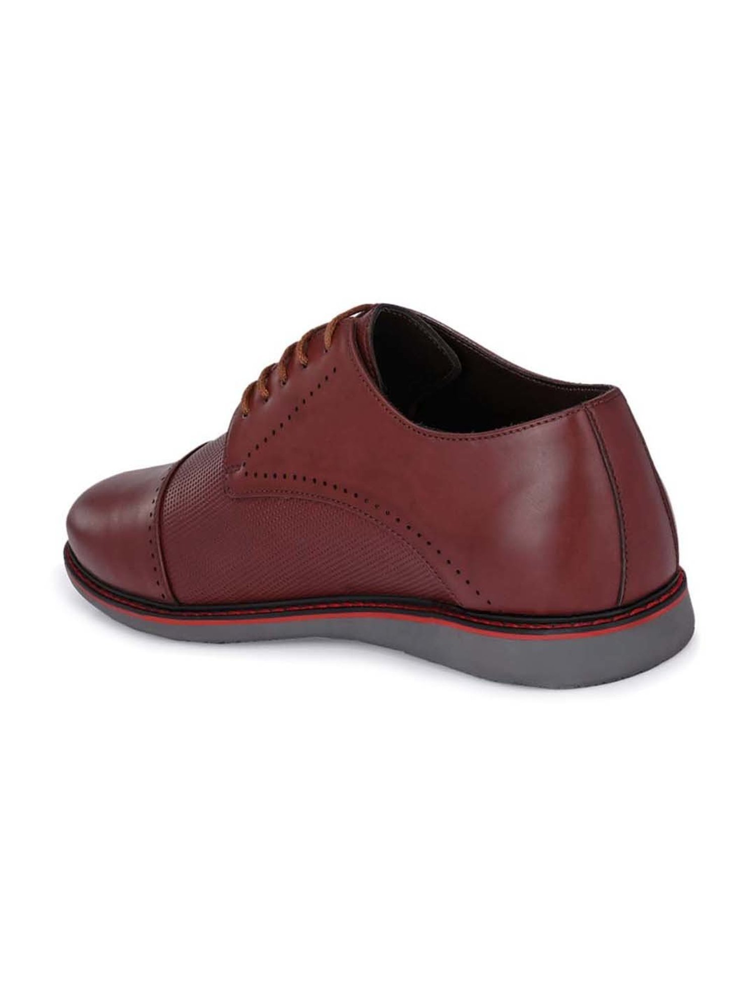 El Paso Men's Wine Derby Shoes
