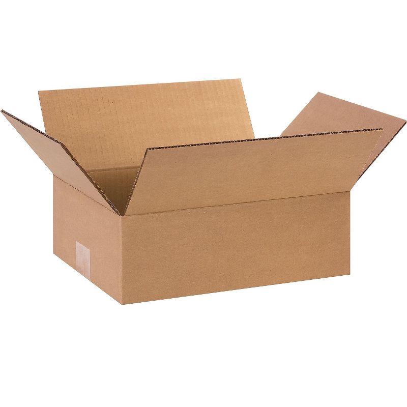 COASTWIDE 12 x 9 x 4 Shipping Boxes, ECT 32, Brown 120904
