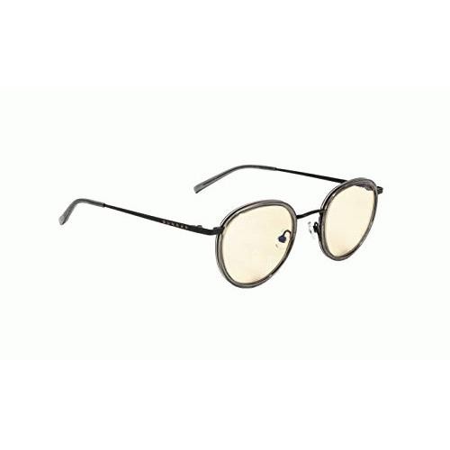 GUNNAR Gaming and Computer Eyewear/Atherton, Amber Tint - Patented Lens, Reduce Digital Eye Strain, Block 65% of Harmful Blue Light (Onyx Frame, Amber Lens) - PC; Mac; Linux