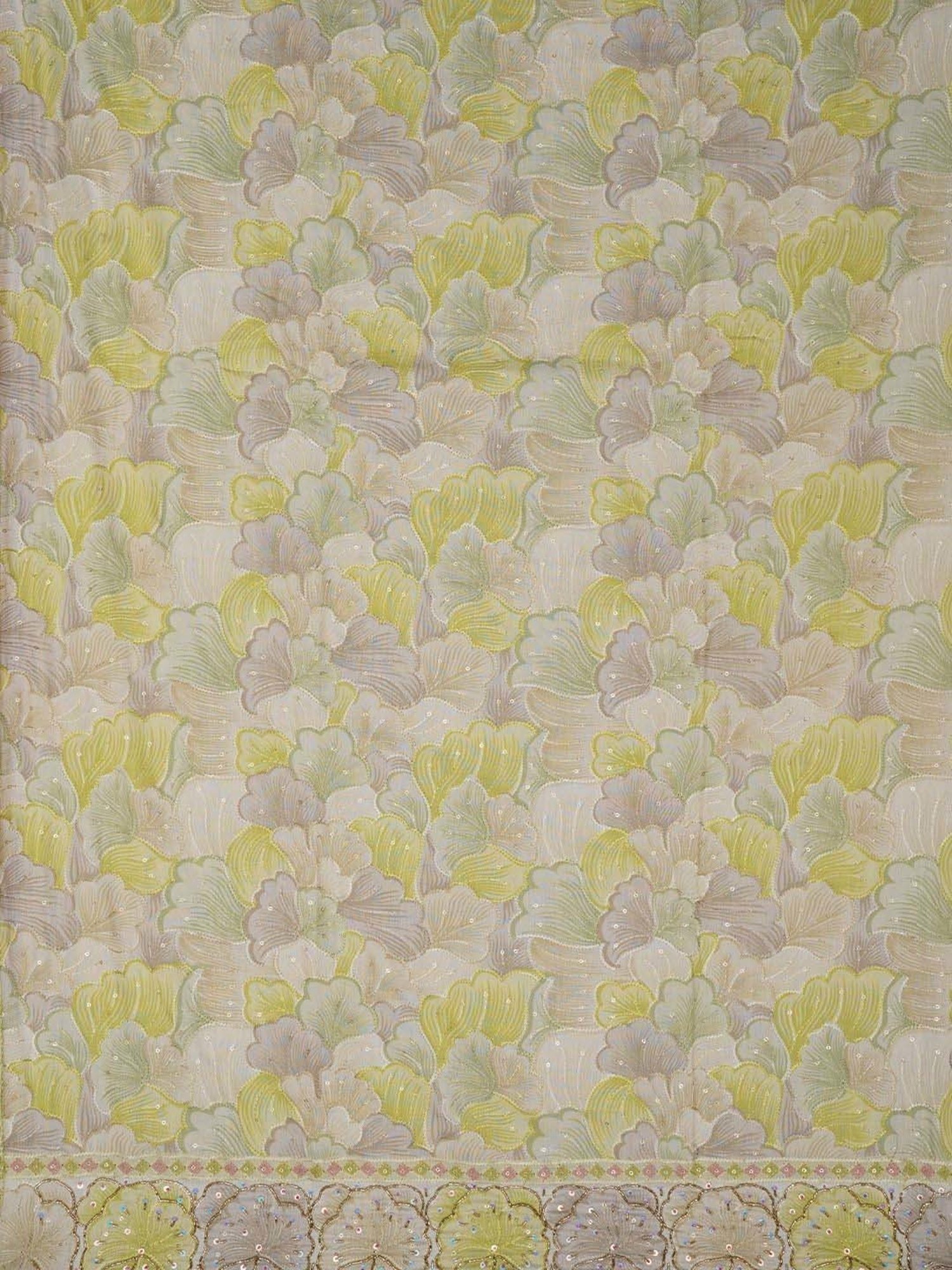 Jaipur Kurti Green Embroidered Unstitched Dress Material