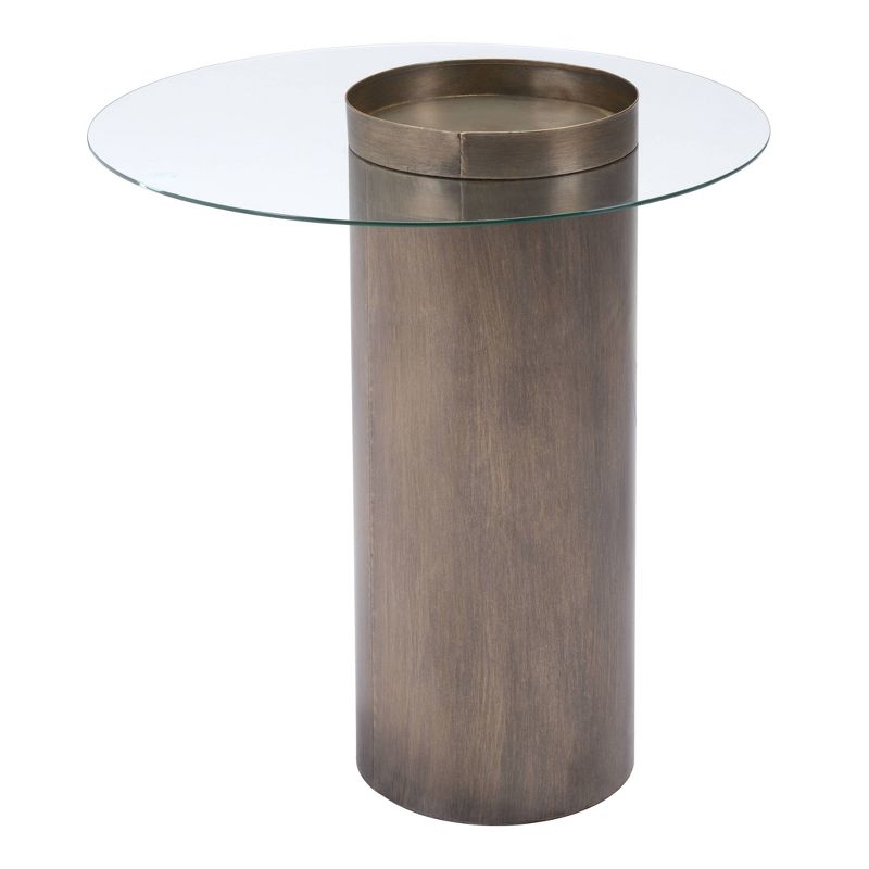 Edie End Table Antique Gold - ZM Home