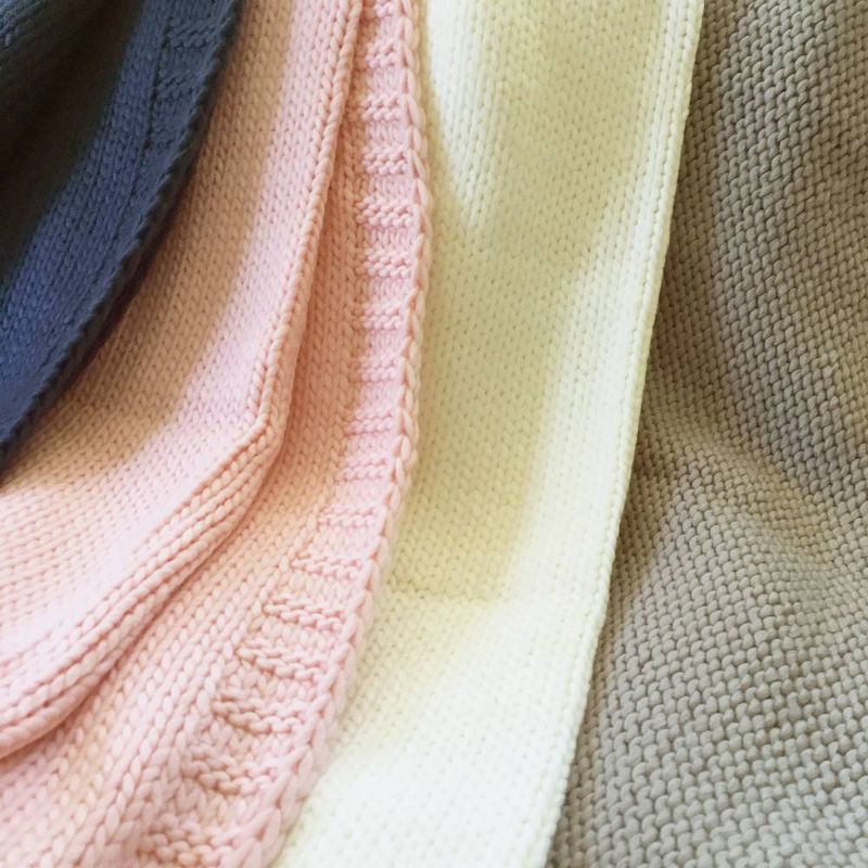 Kimberly Grant Large Gauge Cable Knit Blanket - Gray