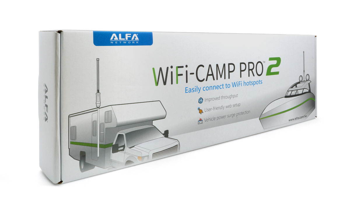 Alfa WiFi Camp Pro 2 long range Wi-Fi repeater kit - R36A/Tube-(U)N/AOA-2409-TF antenna