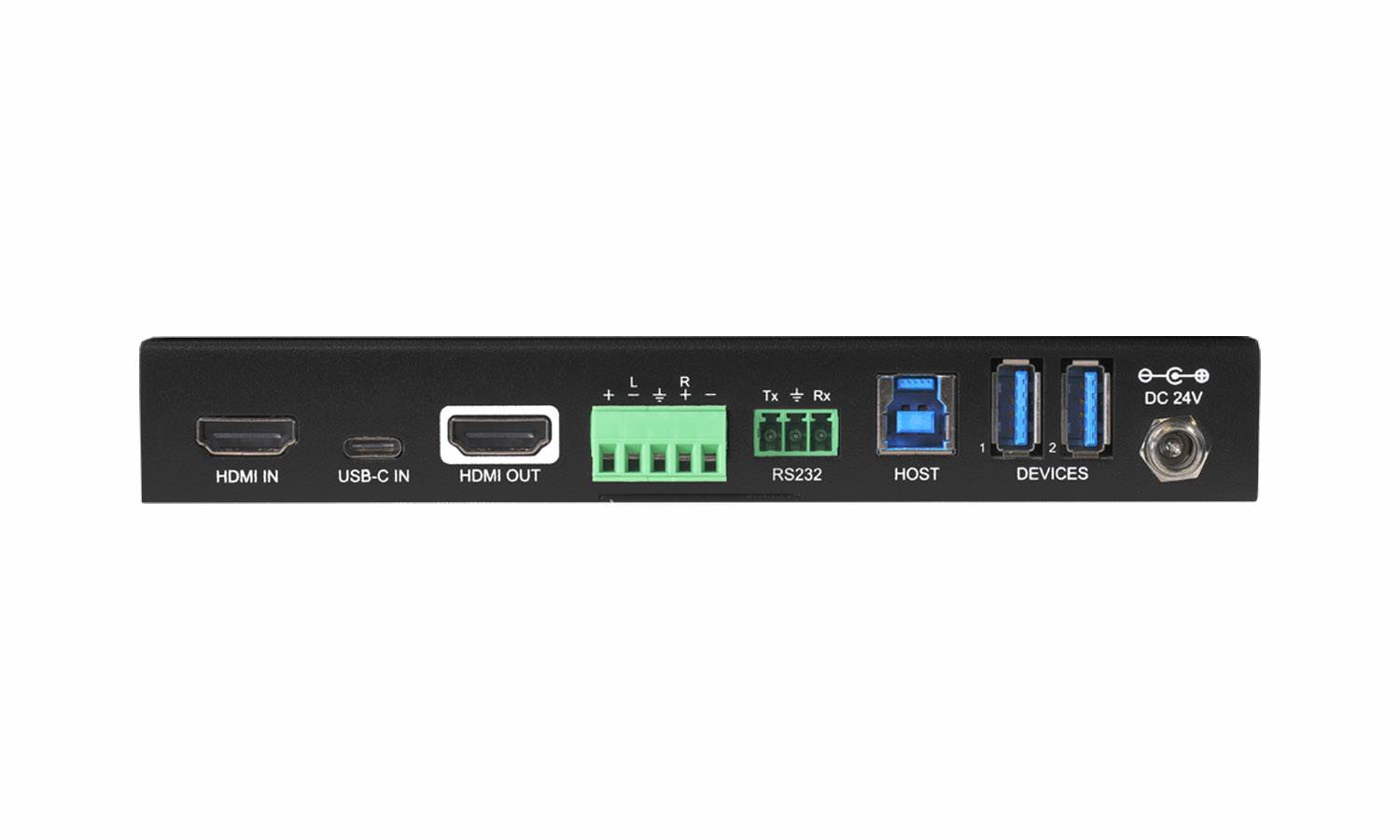 BZBGEAR 4K/UHD 2x1 18Gbps 4x4x4 Presentation/2-Port KVM Switcher with HDMI and USB-C Inputs