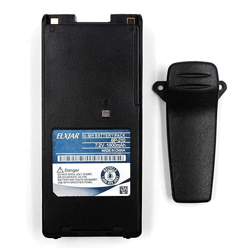 72V 1800mAh BP210 Replacement NiMH Battery for ICOM Radios CA6 ICA24 ICF30GT ICF30GS ICF40GT ICF40GS ICF3GT ICF3GS ICV8 TwoWay Radio BP209 BP222 BP209N BP210N BP222N