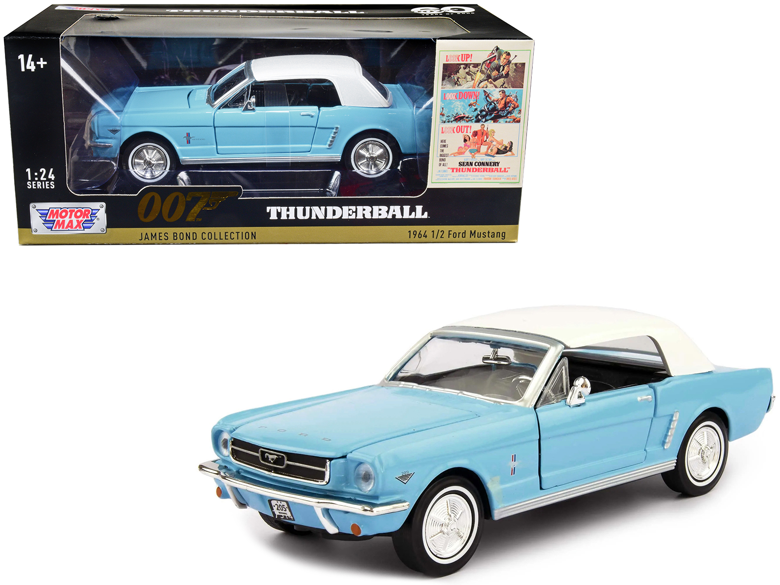 1967 Ford Mustang Shelby GT-500 Red Metallic and Gray Metallic with Star-Lord Diecast Figurine "Guardians of the Galaxy" "Marvel" Series 1/24 Diecast Model Car by Jada