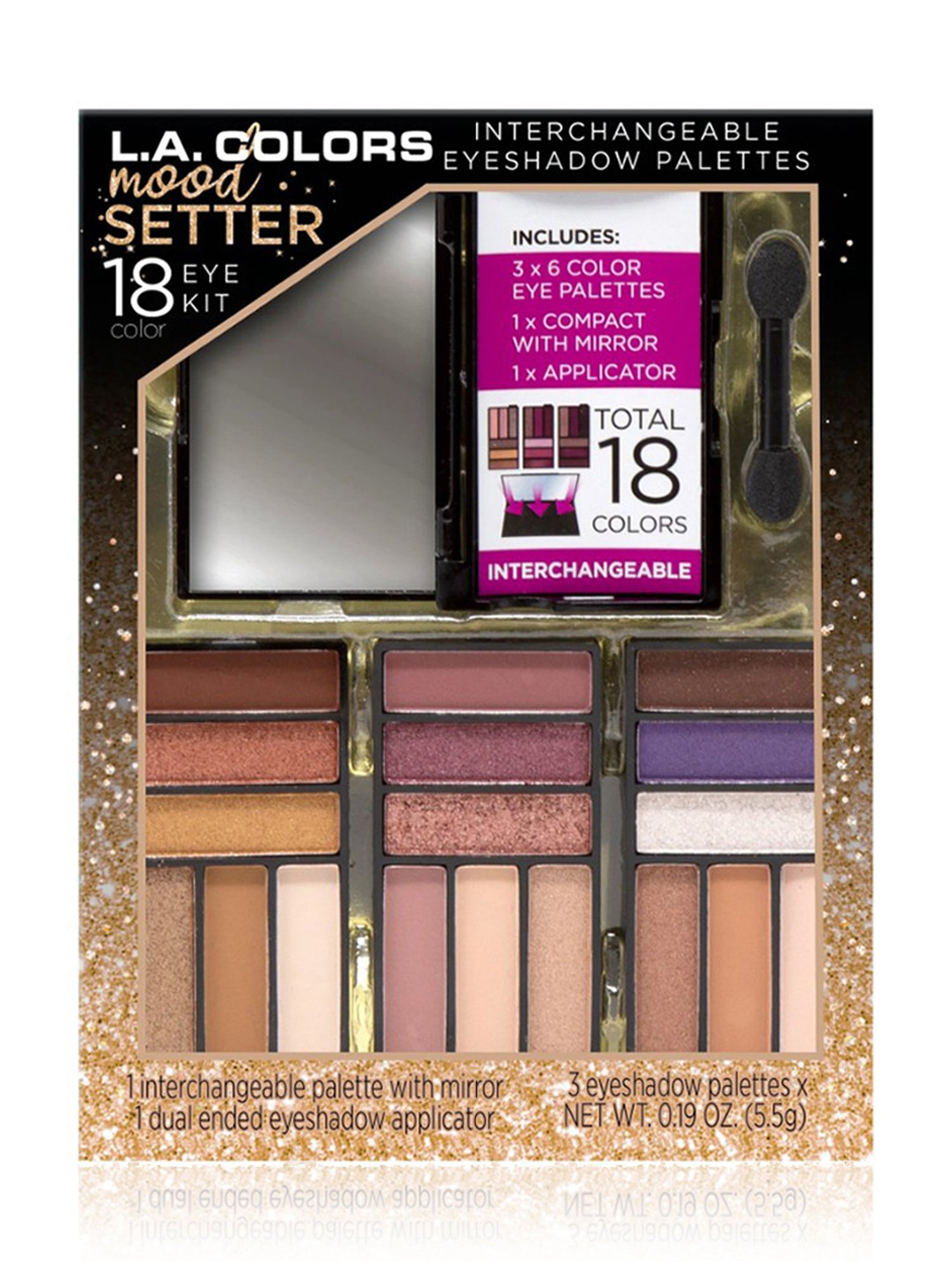 L.A. Colors Mood Setter Eyeshadow Palette Amazed - 22 gm