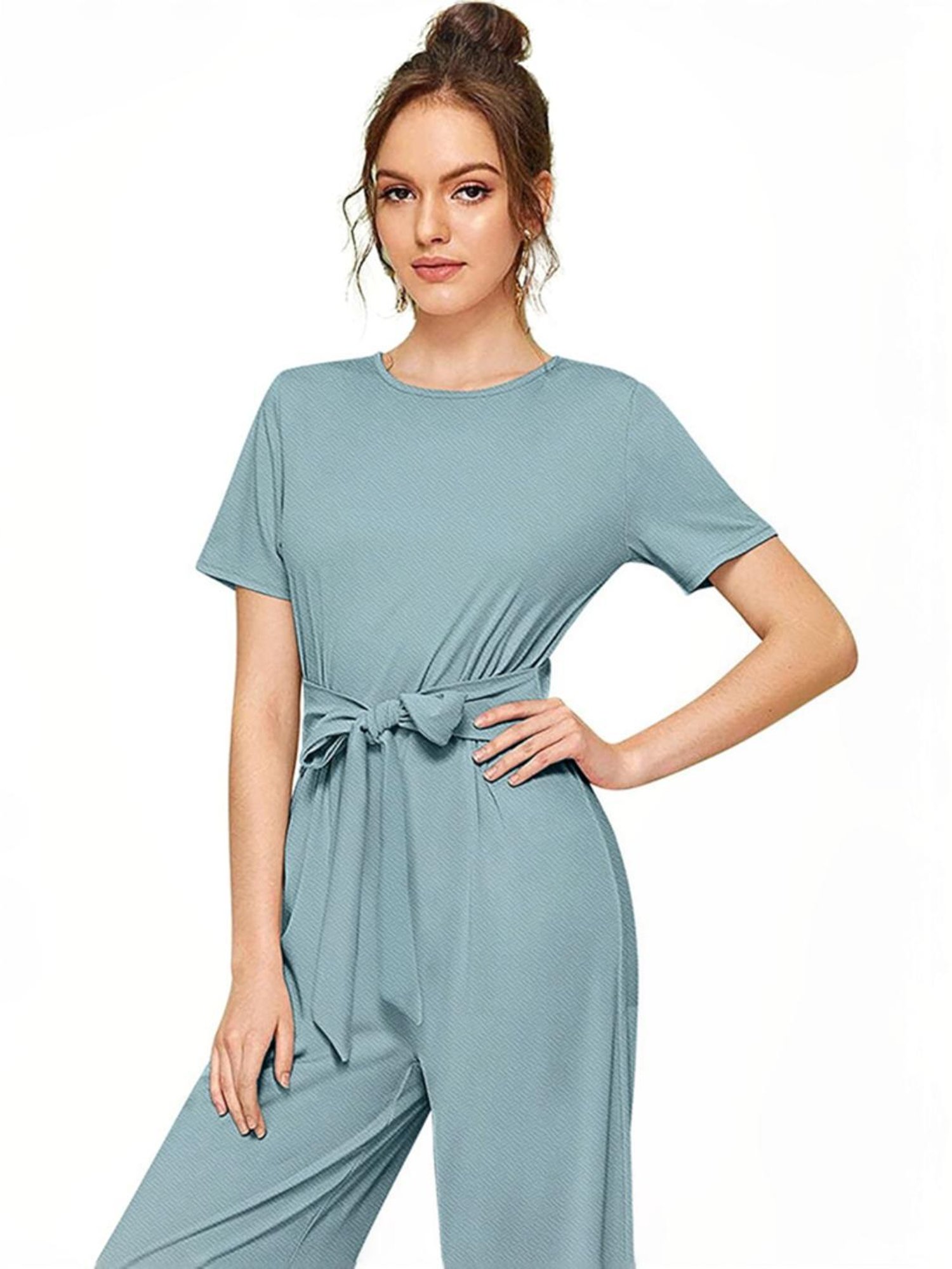 Odette Blue Midi Length Jumpsuit