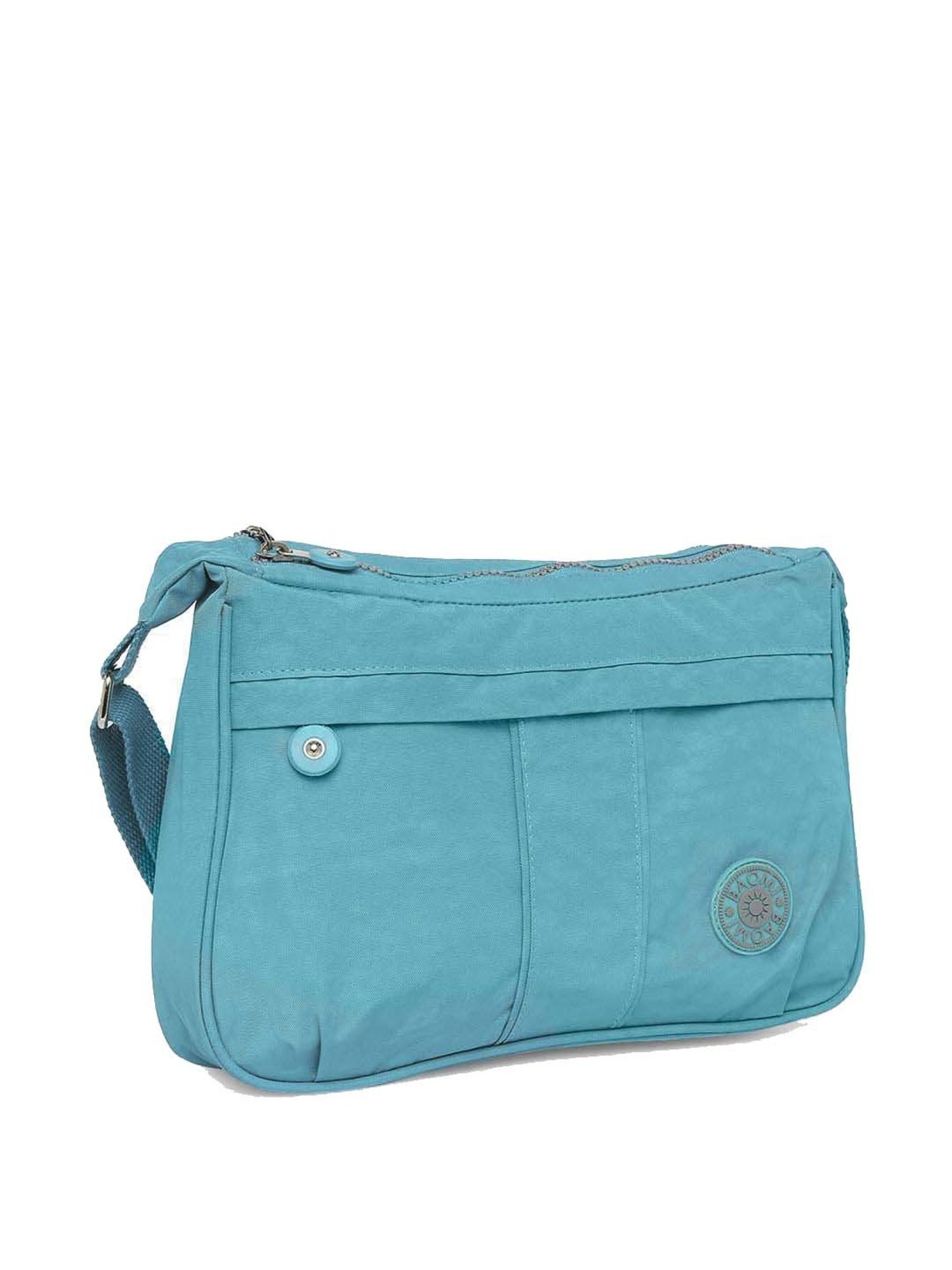 Baomi Blue Solid Medium Cross Body Bag