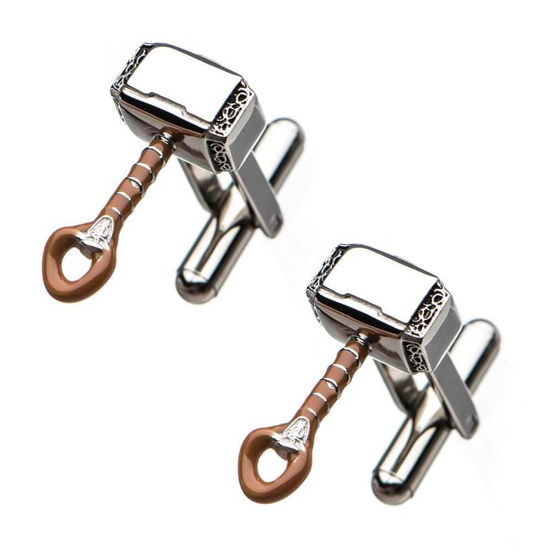 SalesOne LLC Marvel Thor's Hammer Stainless Steel Cuff Links