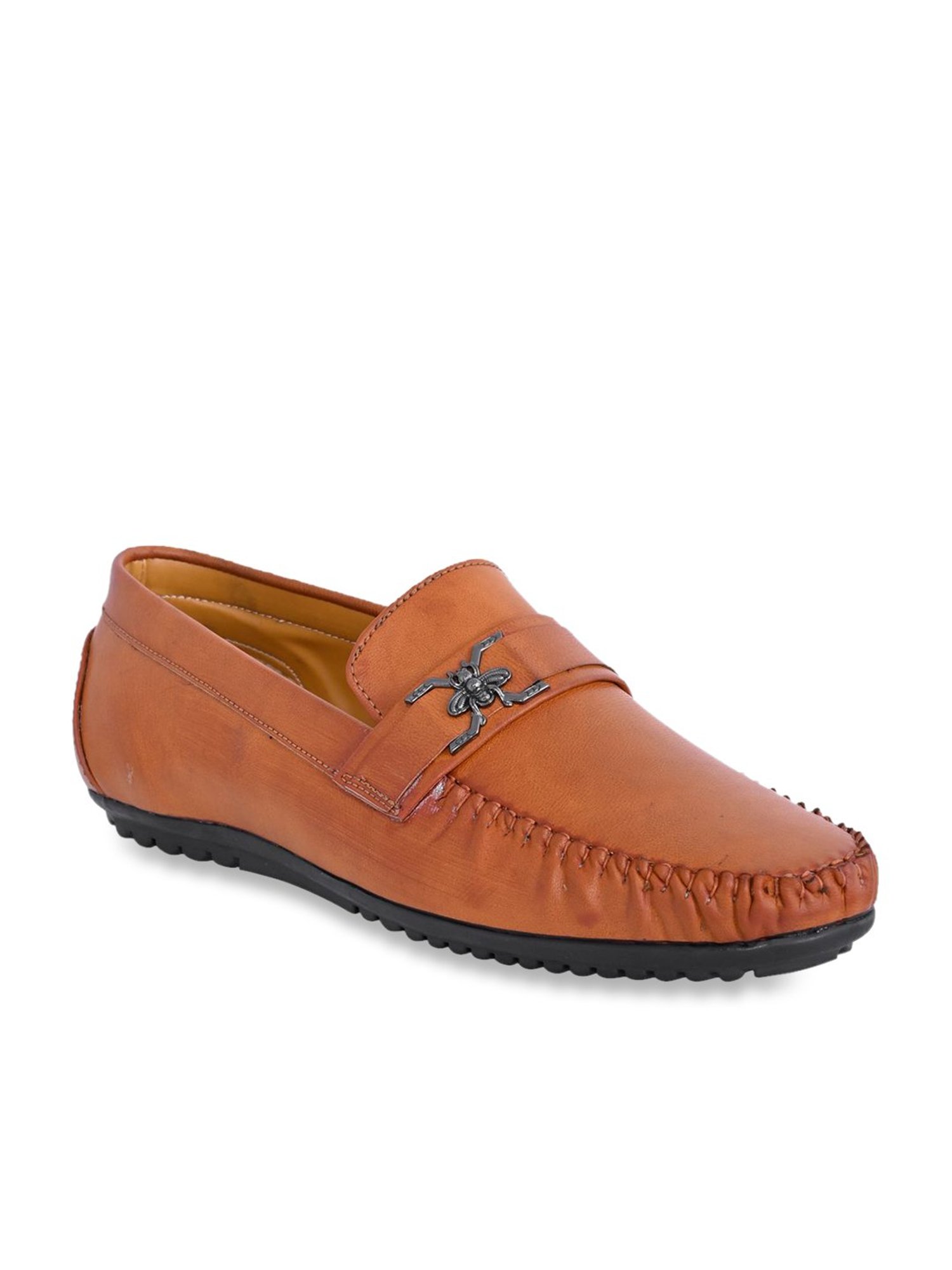 Carlton London Men's Tan Casual Loafers