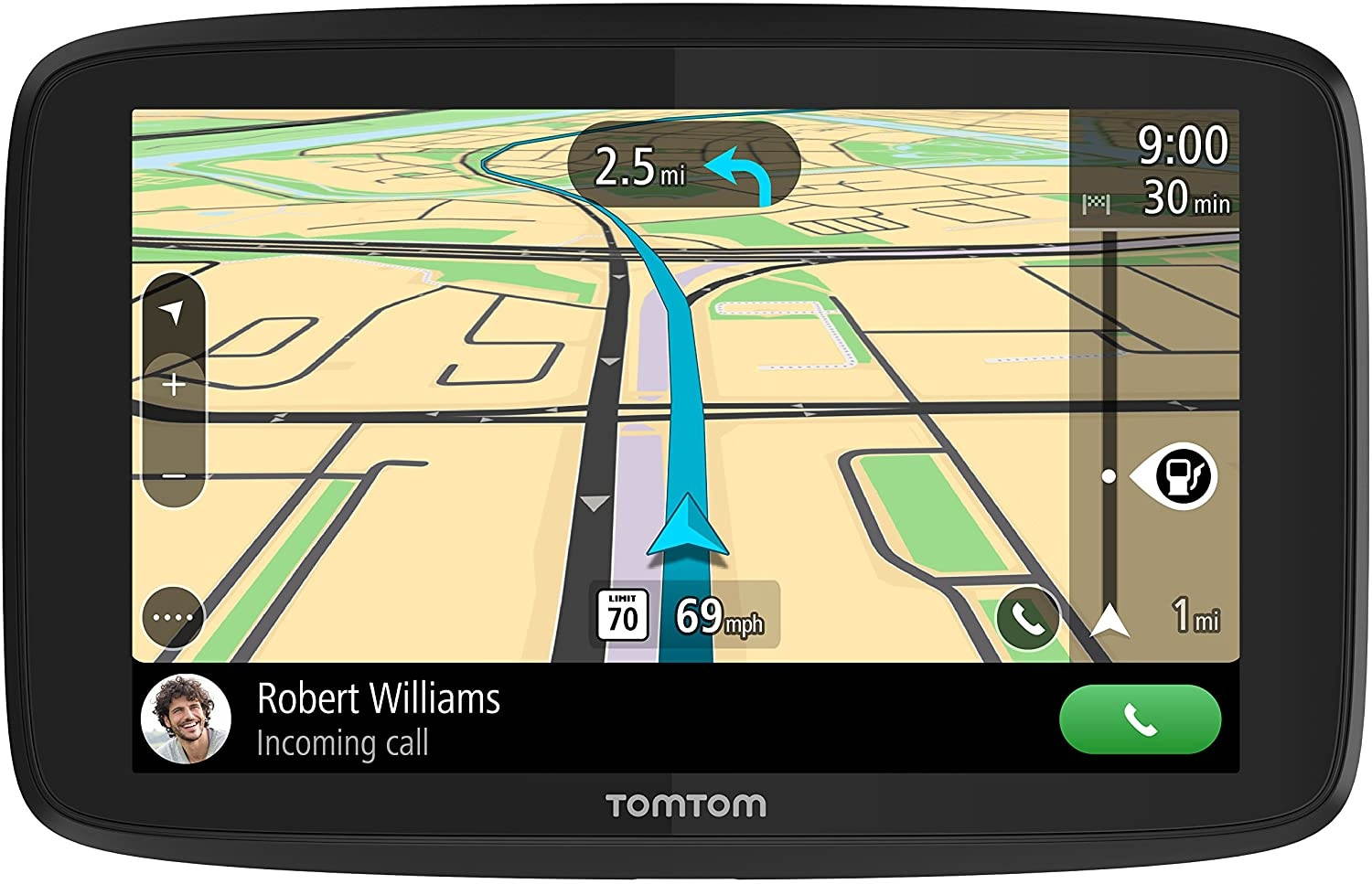 TomTom Go 520 5 Inch GPS Navigation Device with Real Time Traffic, World Maps, Wi-Fi-Connectivity, Smartphone Messaging, Voice Control and Hands-free Calling