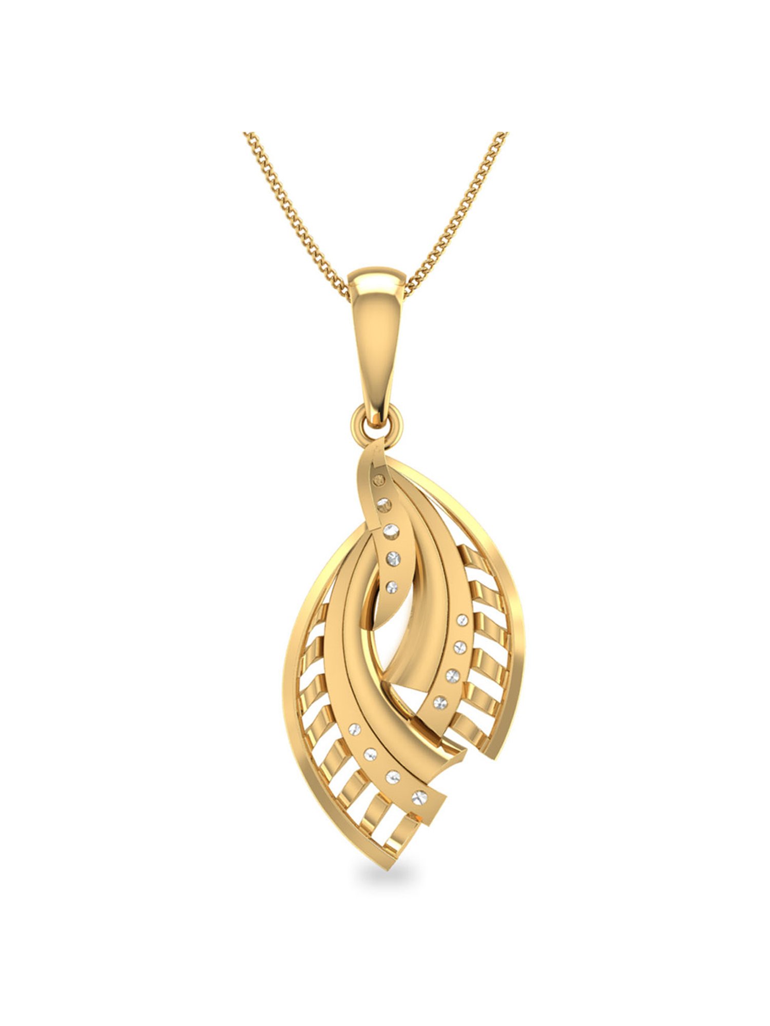 PC Jeweller Dawayne 18k Gold Pendant without Chain for Women