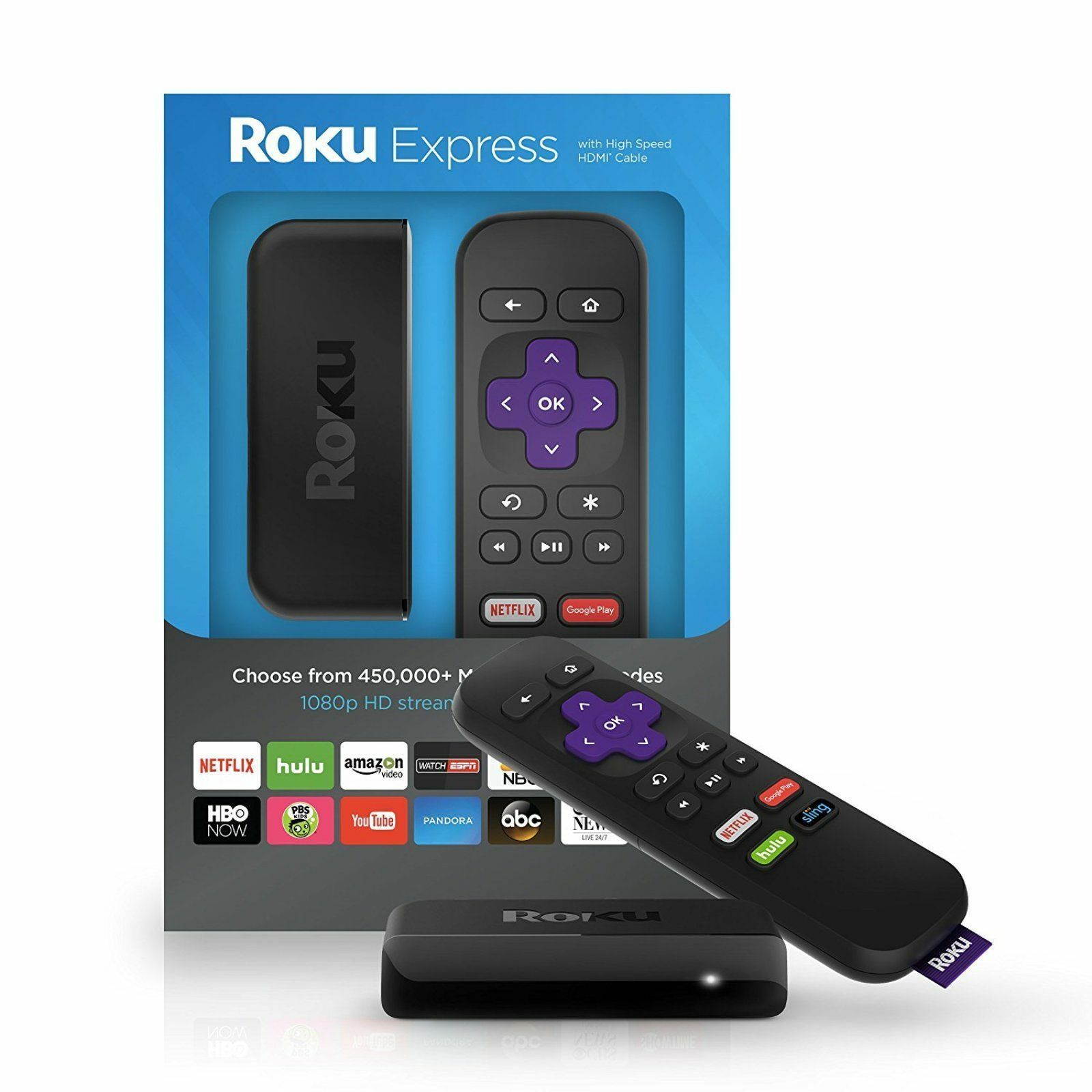 Streaming Player Stick Roku HDTV 1080p NEWEST VERSION Digital Wireless No Fees