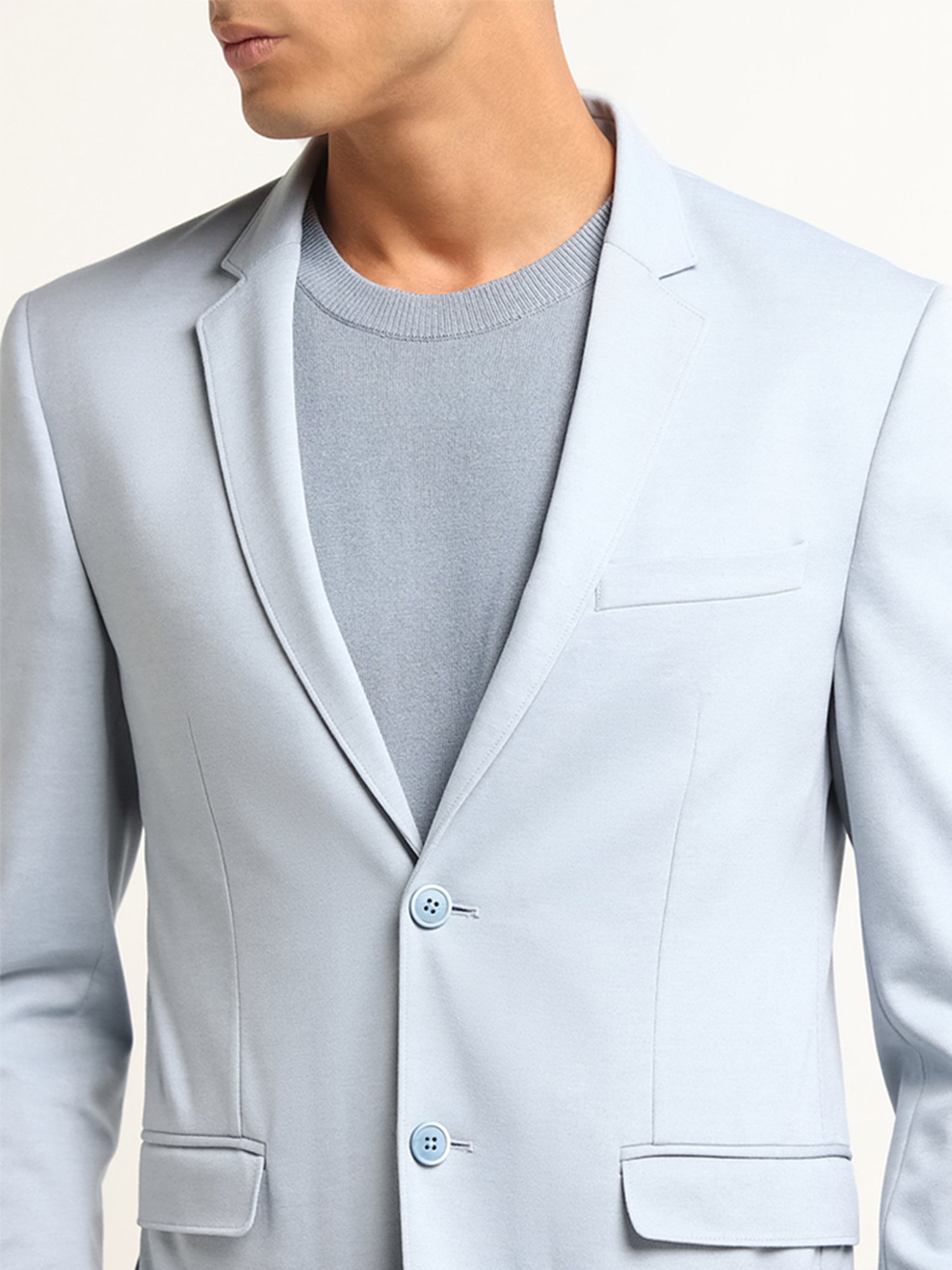 WES Formals by Westside Blue Slim-Fit Blazer
