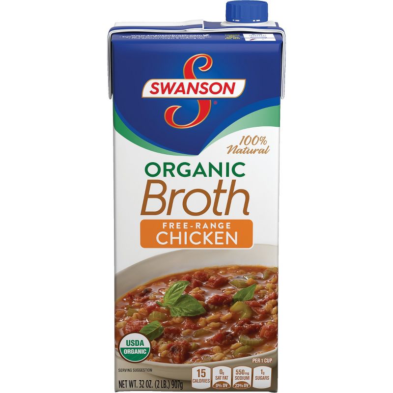 Swanson 100% Natural Organic Free-Range Chicken Broth 32oz