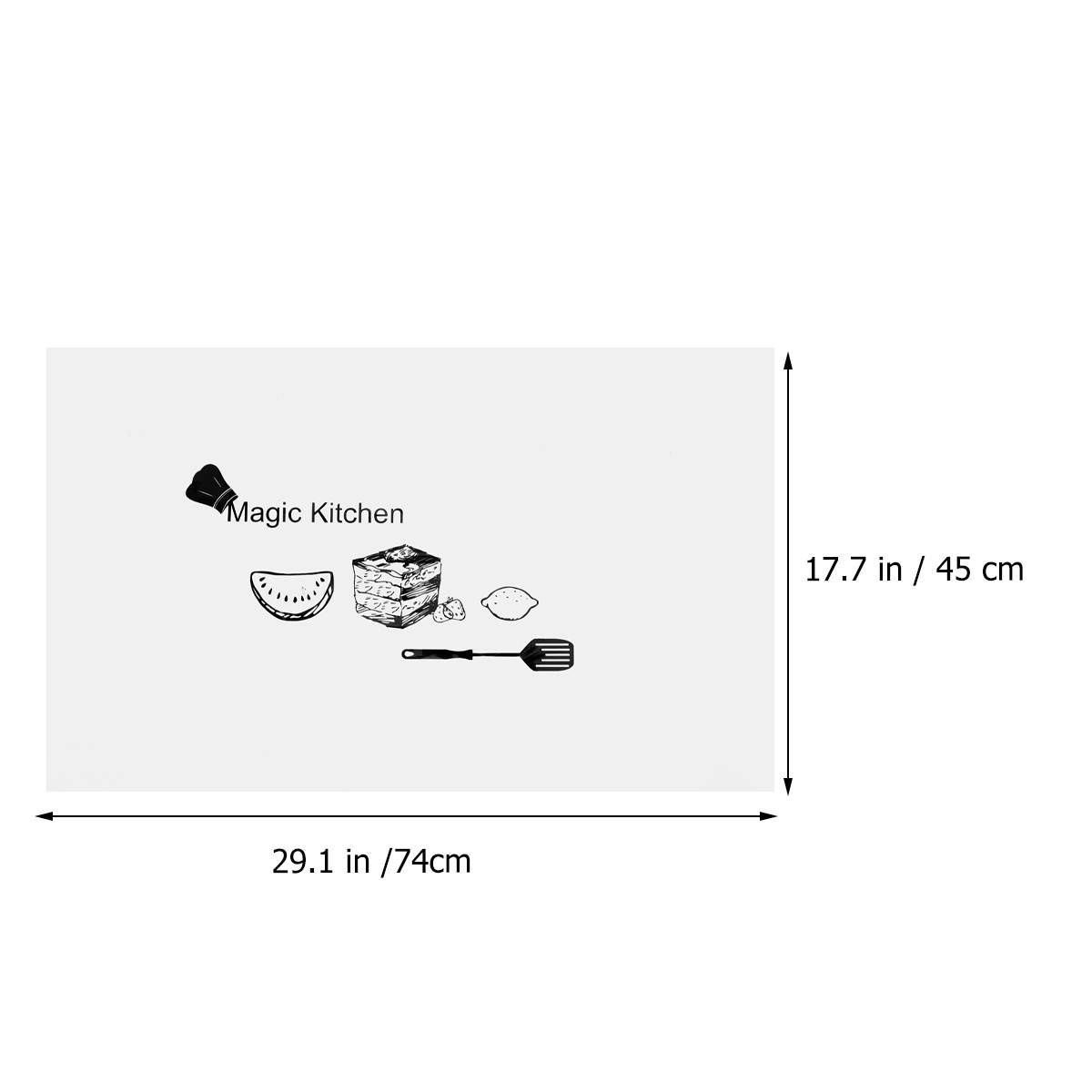 High Temperature Resistance Wall Sticker Self-Adhesive Tile Sticker Oil-Proof Decals (Breakfast Time + Black Kitchen Utensils)