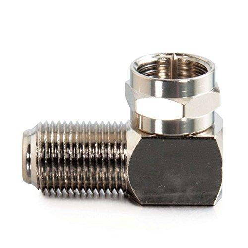 Cables to Go 40669 Right Angle F-type Adapter (Silver), 10 pk