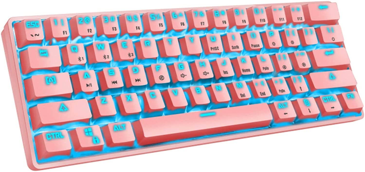 CUUWE K28 Wireless Bluetooth 61-Key Dual-Mode RGB Backlit Waterproof Mechanical Gaming Keyboard - Office Keyboard -Gaming Keyboard