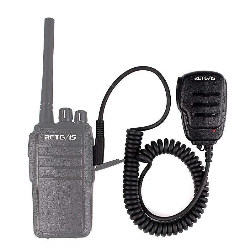 H777 Walkie Talkies Mic 2 Pin Shoulder Speaker Mic for  RT15 RT21 RT22 RT5R Arcshell AR5 Baofeng UV5R BF888S 2 Way Radios 1 Pack