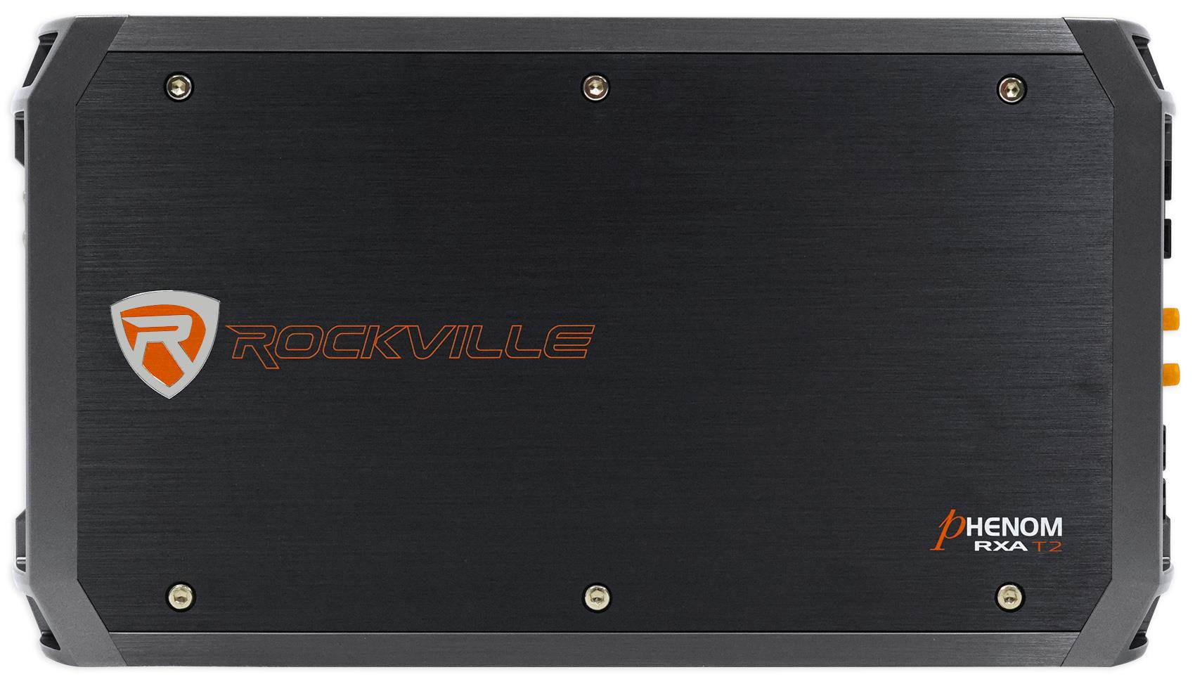 rockville rxat2 2400 watt peak/1250w rms 2channel car stereo amplifier+amp kit